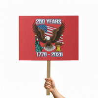 250 Years of Freedom 1776 2026 Patriotic Eagle Protest Sign 4th of July American Flag Liberty Bell Statue of Liberty