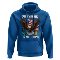 250 Years of Freedom 1776 2026 Patriotic Eagle Hoodie 4th of July American Flag Liberty Bell Statue of Liberty
