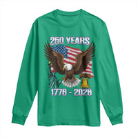 250 Years of Freedom 1776 2026 Patriotic Eagle Long Sleeve Shirt 4th of July American Flag Liberty Bell Statue of Liberty