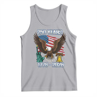 250 Years of Freedom 1776 2026 Patriotic Eagle Tank Top 4th of July American Flag Liberty Bell Statue of Liberty