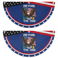 250 Years of Freedom 1776 2026 American Eagle Patriotic Fan Flag 4th of July American Flag Liberty Bell Statue of Liberty