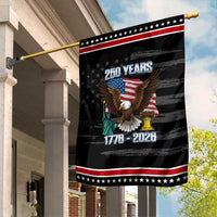 250 Years of Freedom 1776 2026 Patriotic Eagle Garden Flag 4th of July American Flag Liberty Bell Statue of Liberty