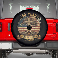 250 Years Faith and Freedom 1776 2026 Spare Tire Cover Cross Tree Dove Religious Patriotic Christian