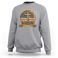250 Years Faith and Freedom 1776 2026 Sweatshirt Cross Tree Dove Religious Patriotic Christian