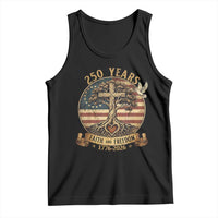 250 Years Faith and Freedom 1776 2026 Tank Top Cross Tree Dove Religious Patriotic Christian