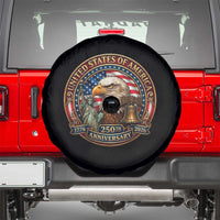 USA 250th Anniversary Emblem 1776 2026 Spare Tire Cover Patriotic Seal with Bald Eagle Liberty Bell Statue of Liberty