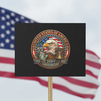 USA 250th Anniversary Emblem 1776 2026 Protest Sign Patriotic Seal with Bald Eagle Liberty Bell Statue of Liberty