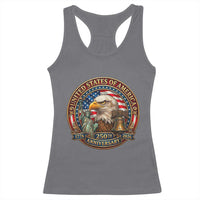 USA 250th Anniversary Emblem 1776 2026 Racerback Tank Top Patriotic Seal with Bald Eagle Liberty Bell Statue of Liberty