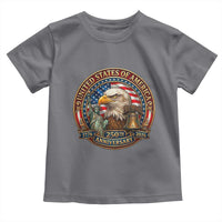 USA 250th Anniversary Emblem 1776 2026 Toddler T Shirt Patriotic Seal with Bald Eagle Liberty Bell Statue of Liberty