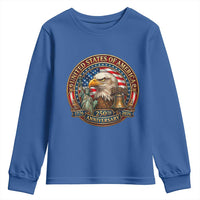 USA 250th Anniversary Emblem 1776 2026 Youth Sweatshirt Patriotic Seal with Bald Eagle Liberty Bell Statue of Liberty