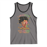 Afro Black Queen Tank Top I Am Who I Am Your Approval Isn't Needed