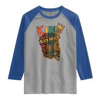 Black King Raglan Shirt Black Father African American Men