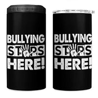 Pink Shirt Day 4 in 1 Can Cooler Tumbler Bullying Stops Here Stand Up To Bullies
