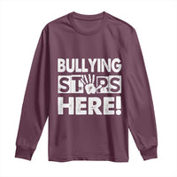 Pink Shirt Day Long Sleeve Shirt Bullying Stops Here Stand Up To Bullies