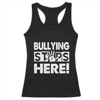 Pink Shirt Day Racerback Tank Top Bullying Stops Here Stand Up To Bullies