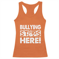 Pink Shirt Day Racerback Tank Top Bullying Stops Here Stand Up To Bullies