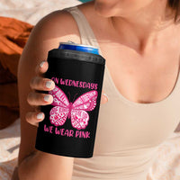 Pink Shirt Day 4 in 1 Can Cooler Tumbler On Wednesdays We Wear Pink Anti Bullying Butterfly