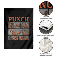 Cute Baby Monkey Punch with Plush Toy Graphic Garden Flag