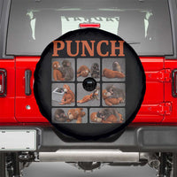 Cute Baby Monkey Punch with Plush Toy Graphic Spare Tire Cover