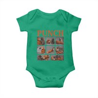 Cute Baby Monkey Punch with Plush Toy Graphic Baby Onesie