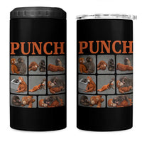 Cute Baby Monkey Punch with Plush Toy Graphic 4 in 1 Can Cooler Tumbler