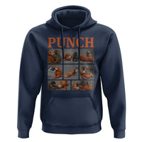 Cute Baby Monkey Punch with Plush Toy Graphic Hoodie