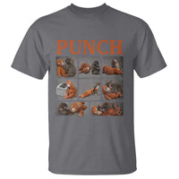 Cute Baby Monkey Punch with Plush Toy Graphic T Shirt