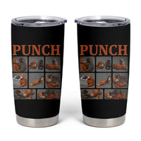 Cute Baby Monkey Punch with Plush Toy Graphic Tumbler Cup