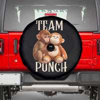 Team Punch Cute Baby Monkey Hugging Plush Toy Graphic Spare Tire Cover