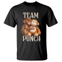 Team Punch Cute Baby Monkey Hugging Plush Toy Graphic T Shirt