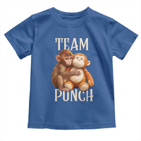 Team Punch Cute Baby Monkey Hugging Plush Toy Graphic Toddler T Shirt