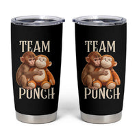Team Punch Cute Baby Monkey Hugging Plush Toy Graphic Tumbler Cup