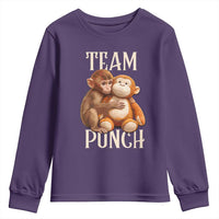 Team Punch Cute Baby Monkey Hugging Plush Toy Graphic Youth Sweatshirt