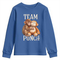 Team Punch Cute Baby Monkey Hugging Plush Toy Graphic Youth Sweatshirt