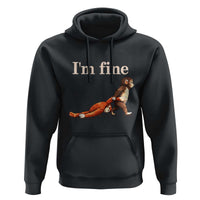 I’m Fine Funny Monkey Meme Hoodie Viral Punch Baby Monkey Relatable Cute Gift