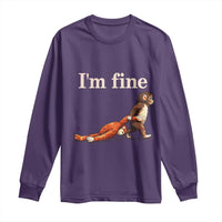 I’m Fine Funny Monkey Meme Long Sleeve Shirt Viral Punch Baby Monkey Relatable Cute Gift