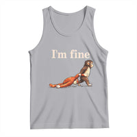 I’m Fine Funny Monkey Meme Tank Top Viral Punch Baby Monkey Relatable Cute Gift