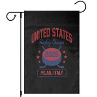 United States Hockey Champs 2026 Milan Italy Garden Flag Patriotic USA Gold Medal Winter Games Fan