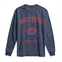 United States Hockey Champs 2026 Milan Italy Long Sleeve Shirt Patriotic USA Gold Medal Winter Games Fan