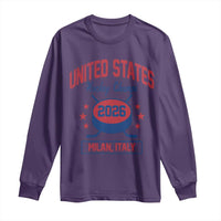 United States Hockey Champs 2026 Milan Italy Long Sleeve Shirt Patriotic USA Gold Medal Winter Games Fan