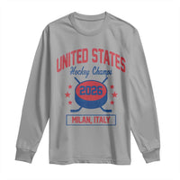 United States Hockey Champs 2026 Milan Italy Long Sleeve Shirt Patriotic USA Gold Medal Winter Games Fan