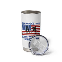 USA Gold Medal Hockey Patriotic American Flag Tumbler Cup The Only Ice I Like Champions