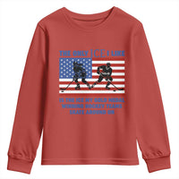 USA Gold Medal Hockey Patriotic American Flag Youth Sweatshirt The Only Ice I Like Champions