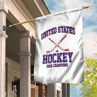 United States Hockey 2026 Champions Garden Flag Patriotic USA Ice Hockey Victory Fan
