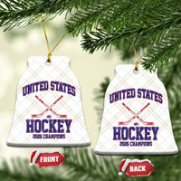 United States Hockey 2026 Champions Ceramic Ornament Patriotic USA Ice Hockey Victory Fan