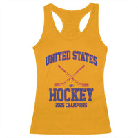 United States Hockey 2026 Champions Racerback Tank Top Patriotic USA Ice Hockey Victory Fan