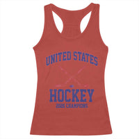 United States Hockey 2026 Champions Racerback Tank Top Patriotic USA Ice Hockey Victory Fan