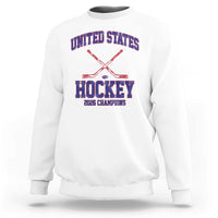 United States Hockey 2026 Champions Sweatshirt Patriotic USA Ice Hockey Victory Fan