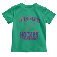 United States Hockey 2026 Champions Toddler T Shirt Patriotic USA Ice Hockey Victory Fan