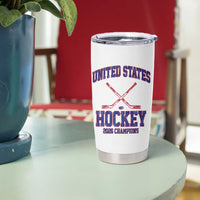 United States Hockey 2026 Champions Tumbler Cup Patriotic USA Ice Hockey Victory Fan